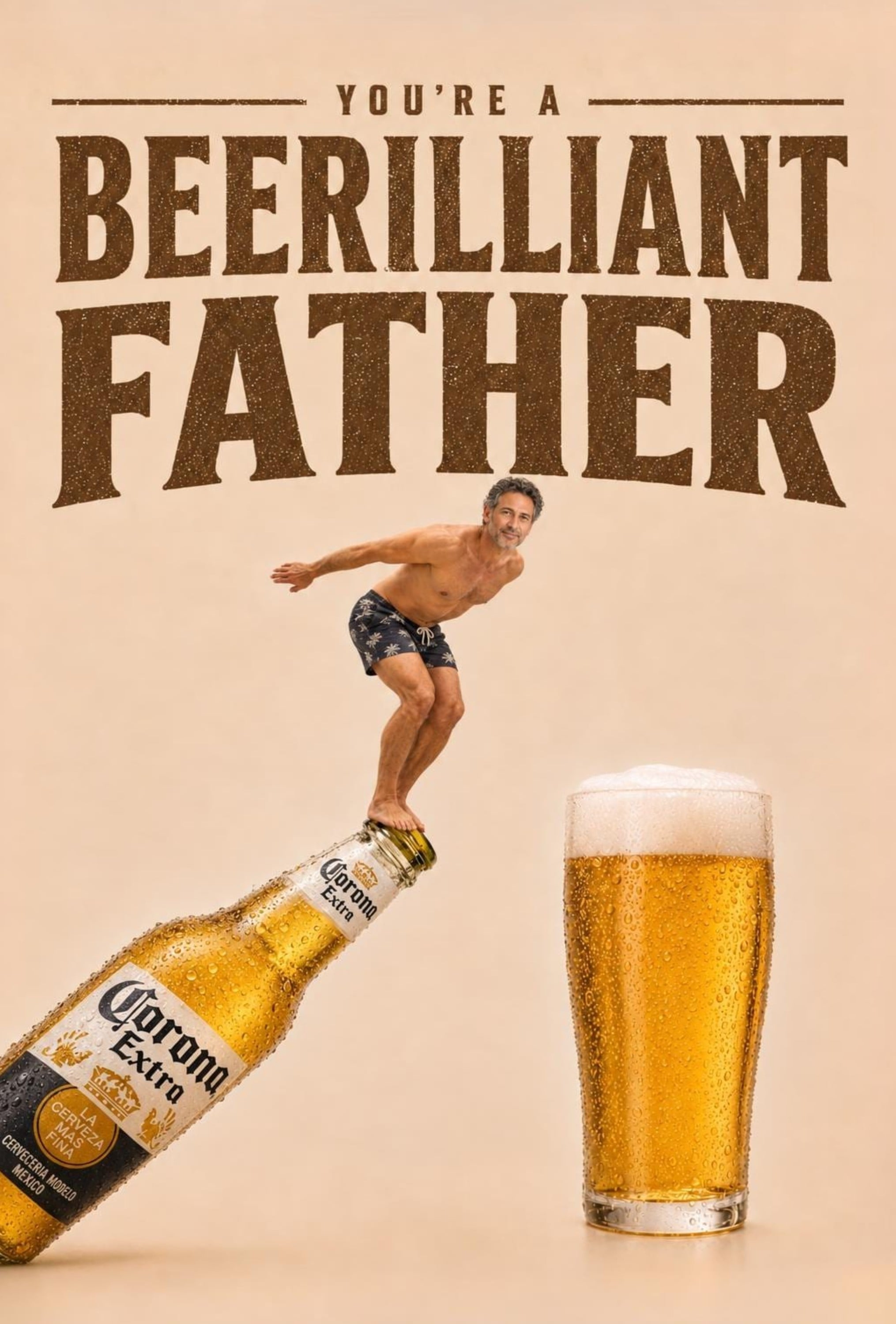 Father's Day card after personalisation